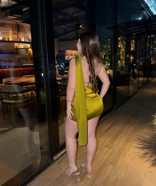 Vestido corto satén